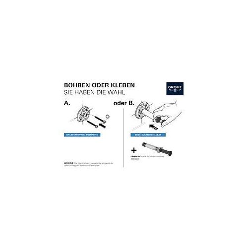 Grohe Essentials Glashalter 40447001 Glas mit Halter, chrom