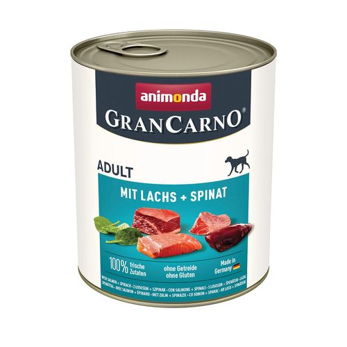 GranCarno Adult mit Lachs + Spinat 6x800g