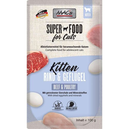 MAC's Cat Pouchpack Kitten Rind & Geflügel 12x100g