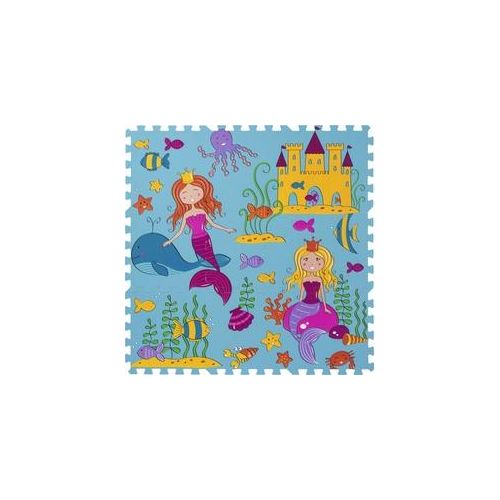 Puzzle-Teppich Meerjungfrau 9-teilig 1 Teil 30 x 30 x 1 cm