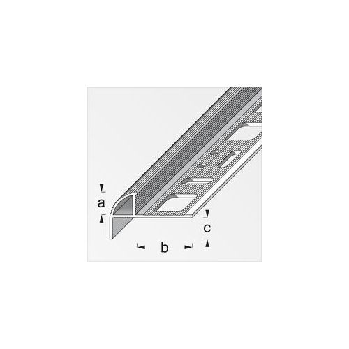 alfer Treppenkantenprofil 2.5 m, 8 x 19.5 x 7.5 mm Alu eloxiert silber