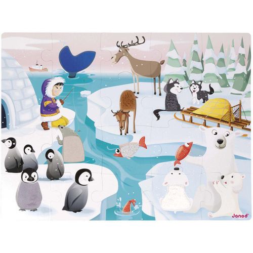 Janod Tactile Puzzle puzzel Life On The Ice 2 y+ 20 st