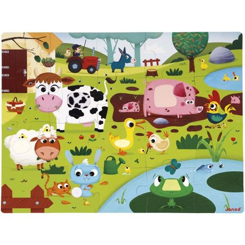 Janod Tactile Puzzle puzzel Farm Animals 2 y+ 20 st