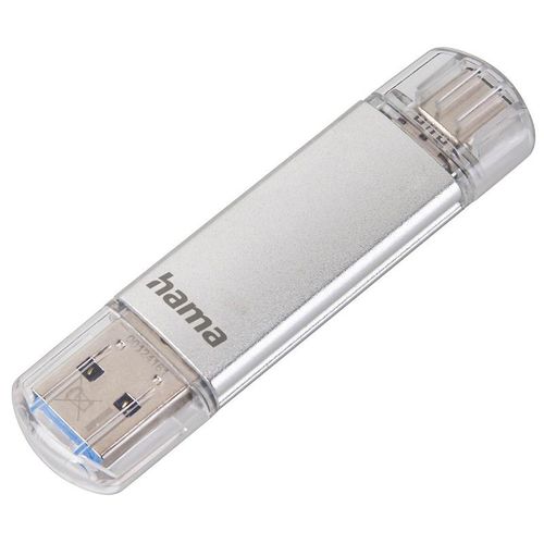 Hama USB-Stick "C-Laeta", USB-C USB 3.1/USB 3.0, 128GB, 40 MB/s, Silber