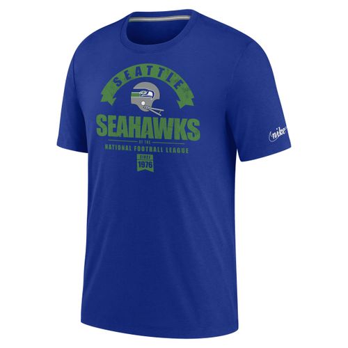 Nike Historic (NFL Seahawks) Tri-Blend-T-Shirt für Herren – Blau