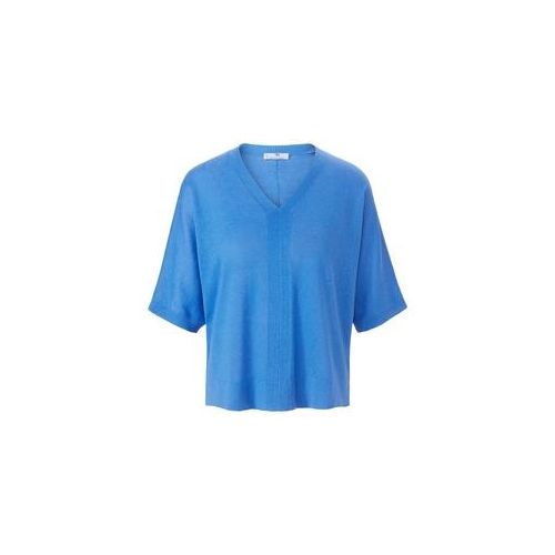 V-Pullover im Oversized-Style Peter Hahn blau, 40
