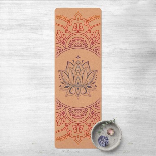 Micasia – Yogamatte – Lotusblüte Regenbogen Größe HxB: 61cm x 183cm