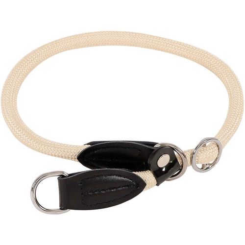 Hundehalsband Retrieverhalsband Dressurhalsband Beige Länge 30 cm, Durchmesser 0,8 cm – beige – Lionto