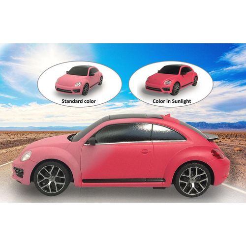 JAMARA-403004-VW New Beetle 1:24 pink/rot 2,4GHz UV Photochromic Serie