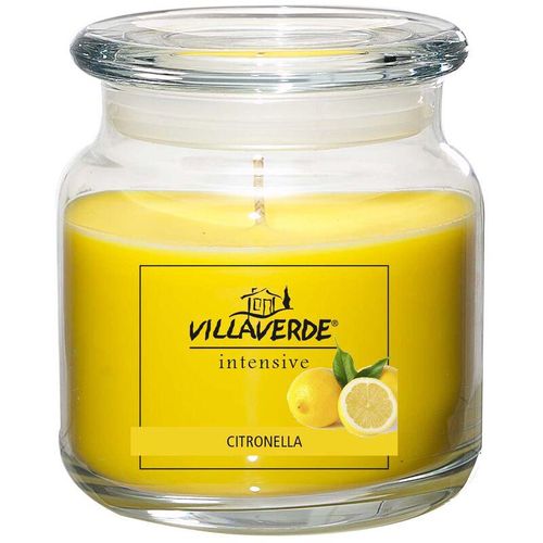 Duftkerze im Glas m. Deckel Citronella, Höhe 10 cm, ø 10 cm Duftkerzen – Villa Verde