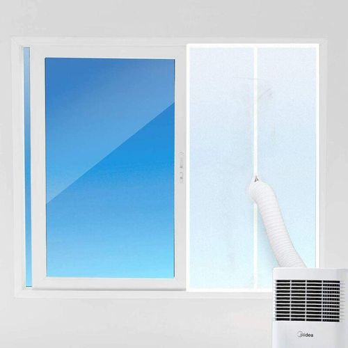 Tür- und Fensterabdichtung für tragbare Klimaanlage Ablufttrockner Luftentfeuchter, 150cm x 45cm / Schiebefenster