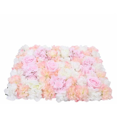 10X Künstliche Blumenwand Rosenwand Seidenblume Bühnendekor diy Hochzeit Bühnendekor Hintergrunddekor 40x60cm