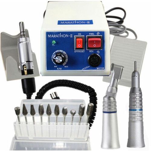 Dentallabor Poliermaschine Handstück Bohrmaschine Polierer+ Hartmetall-Rotationsfräser