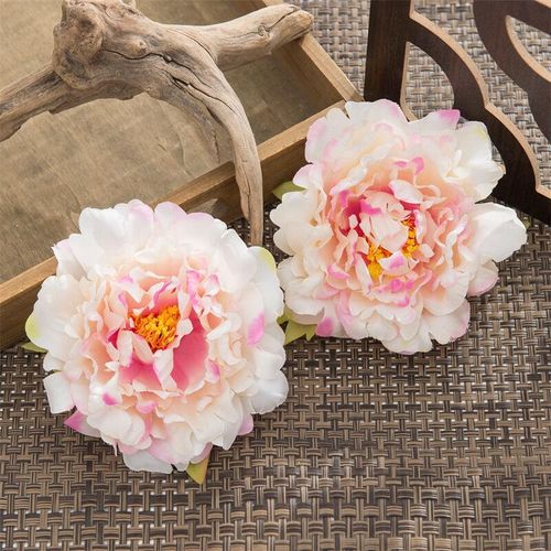 Qiedie – 20 Stück Künstliche Blumen Seidengirlande Home Hochzeitsdekorationen Brautdekorationen Sammelalbum-F