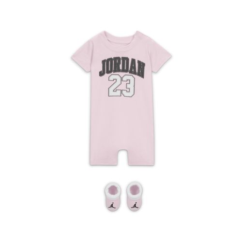 Jordan Set aus Romper und Schühchen für Babys - Pink