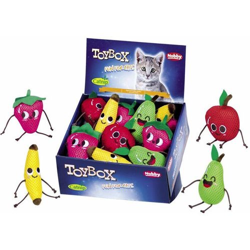 Crazy Fruits mit Catnip 6-10,5 cm Katzenspielzeug - Nobby