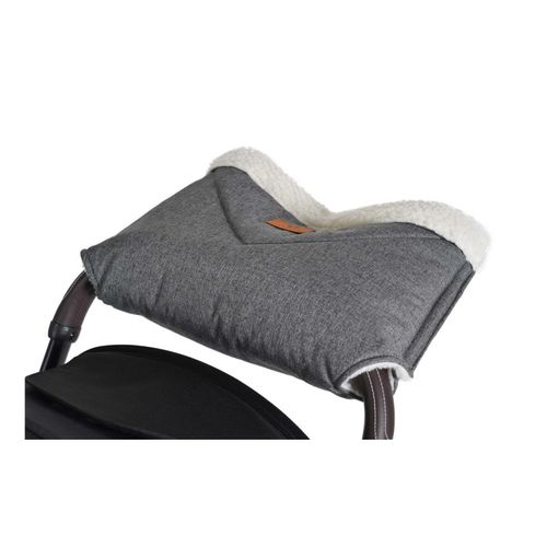 Cangaroo Kinderwagen-Handwärmer Luxe Handmuff für den Kinderwagen Selbstverschluss grau