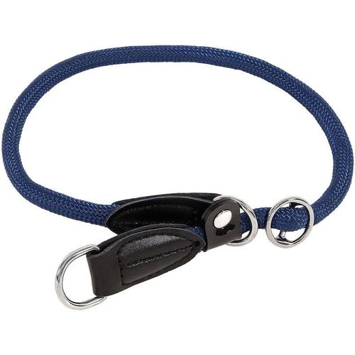 Hundehalsband Retrieverhalsband Dressurhalsband Dunkelblau Länge 65 cm, Durchmesser 1 cm – blau – Lionto