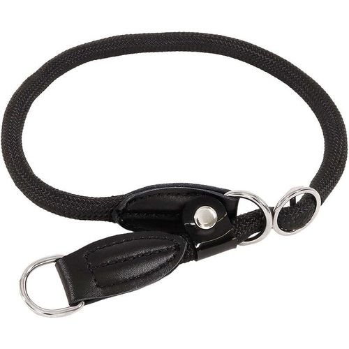 Hundehalsband Retrieverhalsband Dressurhalsband Schwarz Länge 40 cm, Durchmesser 0,8 cm – schwarz – Lionto