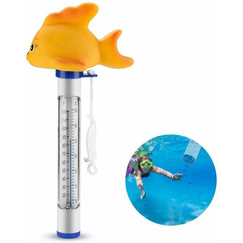 Qiedie – Schwimmbad-Thermometer, Schwimmbad-Thermometer für drinnen und draußen, schwimmende Cartoon-Tiere, Massage, Spa, Aquarium, Whirlpool und
