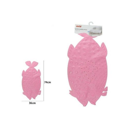 Rutschfeste matte pvc rosa fisch bad dusche 74 x 36 cm 59618