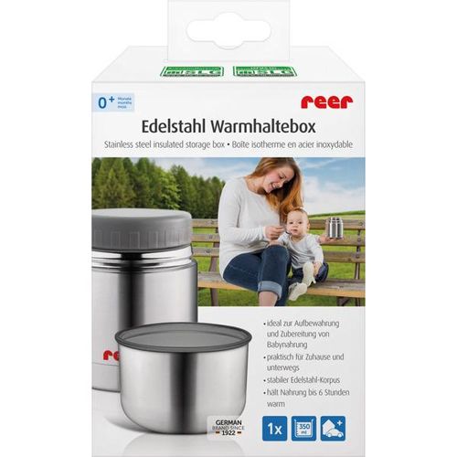 Edelstahl-Warmhaltebox für Nahrung mit Becher, 350ml Reer (1 St)