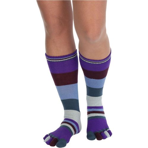 Cofi 1453 – Zehnsocken 5 Finger Socken aus Wolle für Frauen Mädchen Einheitsgröße Lila
