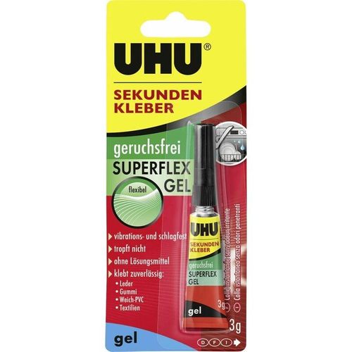 Sekunden Alleskleber geruchsfrei Superflex Gel 3 g Sekundenkleber - UHU