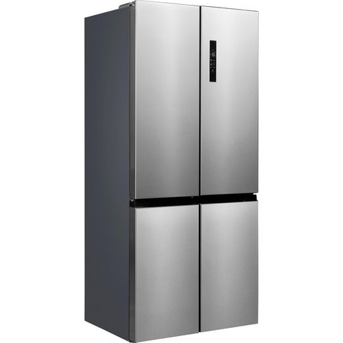 E (A bis G) HANSEATIC Multi Door "HCD18983E" Kühlschränke NoFrost, FreshZone, QuickCool, Türalarm, Display silberfarben (edelstahlfarben) Kühl-Gefrierkombinationen