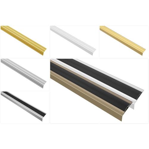 Treppenkanten Eckprofil aus Aluminium, langlebig & rostfrei als Stufenschutz & Dekoration: Gold, A35 – 1.2M / 20x20mm