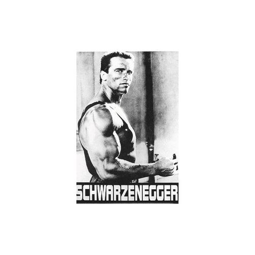 Arnold Schwarzenegger Poster schwarz-weiß-Foto mit Zigarre