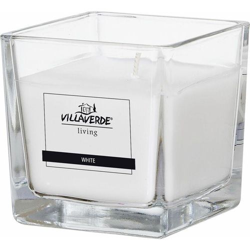 Villa Verde – Duftkerze im Glas klar eckig White, 8 x 8 x 8 cm Duftkerzen