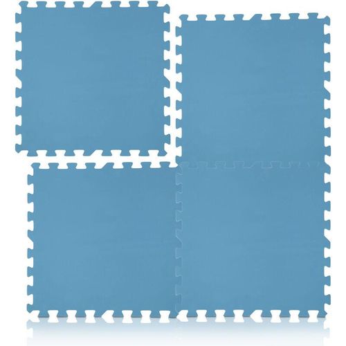 Bestgoodies – Bodenschutzmatte Blau 8 Stück ( 50 x 50 x 0,4 cm ) – 2m² – Schutzmatte für Fitnessgeräte, Yoga, Fitness – Blau