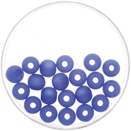 Glorex Gmbh – Glorex Perle Polaris 6 mm 20 Stück, matt königsblau Schmuckbasteln