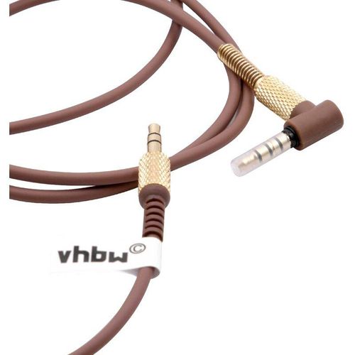 Vhbw – Audio aux Kabel kompatibel mit Marshall Major Bluetooth, Major ii Kopfhörer – Audiokabel 3,5mm Klinkenstecker, 150 – 230 cm, Gold/Braun