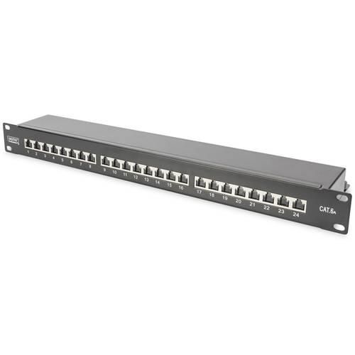 Digitus Patch-Panel 24 Port Netzwerk-Patchpanel 483 mm (19) CAT 6a, CAT 6a (Rohkabel CAT 7) 1 HE Bestückt