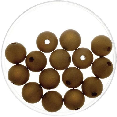 Glorex Gmbh – Glorex Perle Polaris 8 mm 15 Stück, matt dunkelbraun Schmuckbasteln