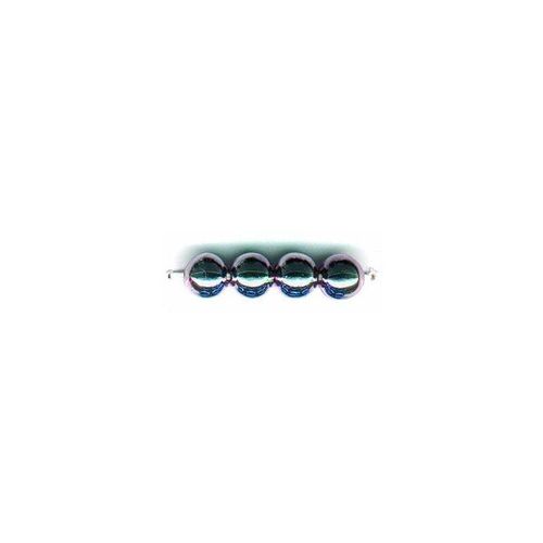 Glorex Gmbh – Glorex Metallic Perle 8 mm 15 Stück, silberfarben Schmuckbasteln