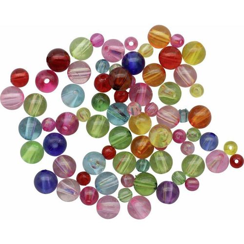 Glorex Schmuck Perlen 6-10 mm 25 g, transparent Schmuckbasteln