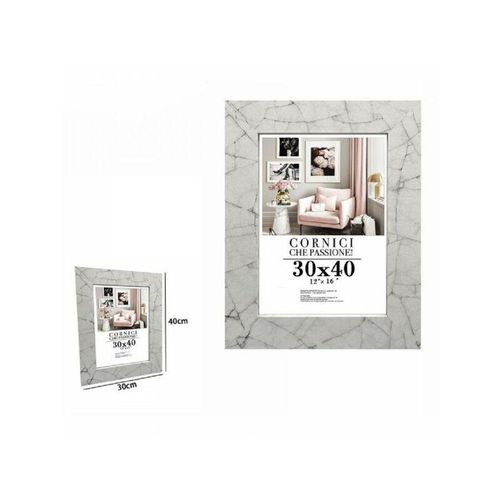 Fotorahmen 30X40 cm poster leinwand modell marmoreffekt weiss 71657