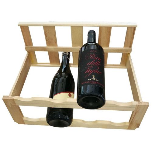 Weinregal aus Holz für Wein-Kühlschrank, Kühlschrank 375mm breit
