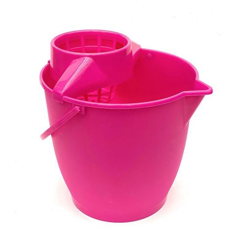 Putzeimer 10l Rosa Pink Oval Eimer Wischeimer mit Presse Kunststoff Wassereimer