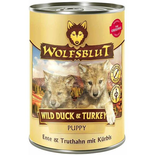 Wild Duck & Turkey Ente & Truthahn mit Kürbis Hundefutter 395 g Nassfutter Hunde - Wolfsblut