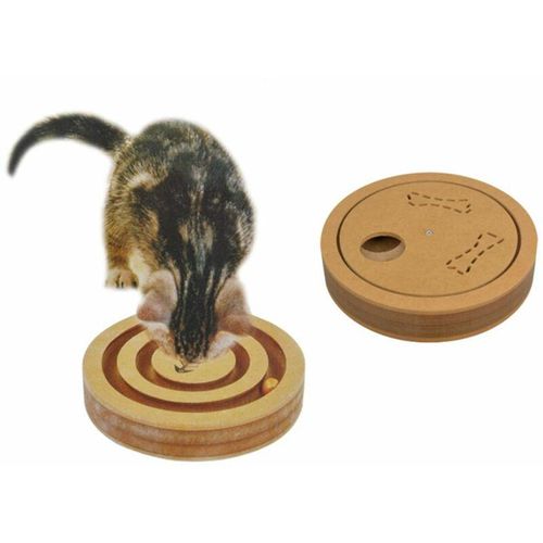 Holzschnecke Katzenspielzeug Hundespielzeug Beschäftigungsspielzeug Spielbrett