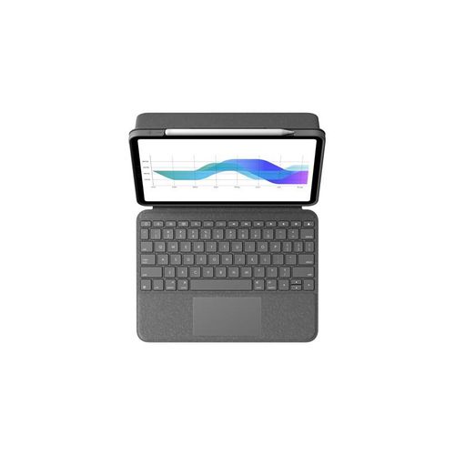 Logitech Folio Touch - Tastatur & Folio-Set - Deutsch - Grau