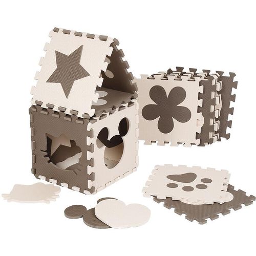 12pcs Puzzlematte Spielmatte Bodenmatte Schutzmatte Kinderteppich Krabbelmatte Mickey/Herz/Hundepfote/Blütenblatt/Pentagramm