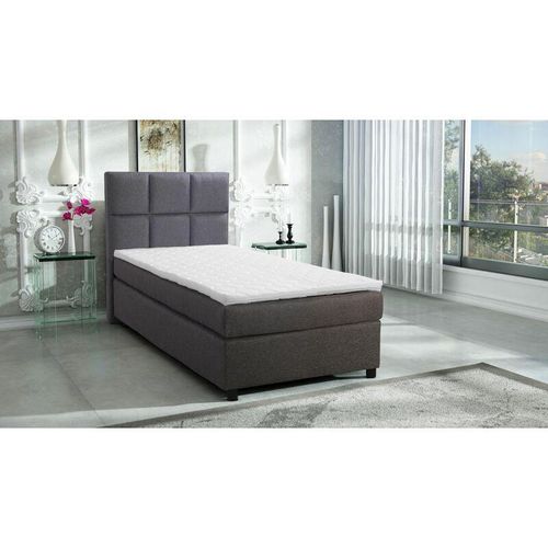 Boxspringbett Hotelbett 90×200 Bonellfederkern Bett Topper Paxos Tablet Grau