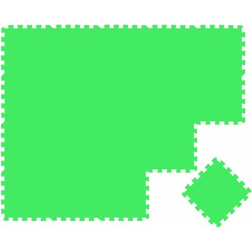 18 Teile Baby Kinder Puzzlematte ab Null - 30x30 Puzzle Spielmatte Krabbelmatte - grün