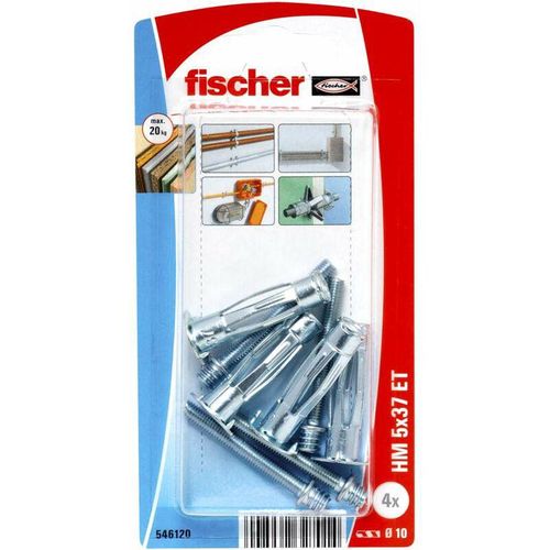 Fischer – Plafonddübel mit Schraubenlasche hm 5×37 pv, 4 Stück
