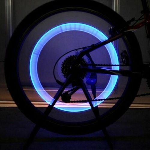 2er-Set LED-Ventile für Fahrrad-/Motorrad-/Autoräder Blau - Bleu